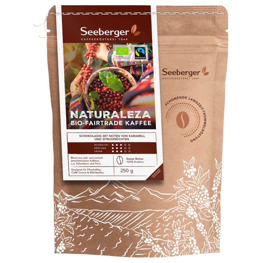 Seeberger Bio Fairtrade Naturaleza Kaffee Bohne 250g